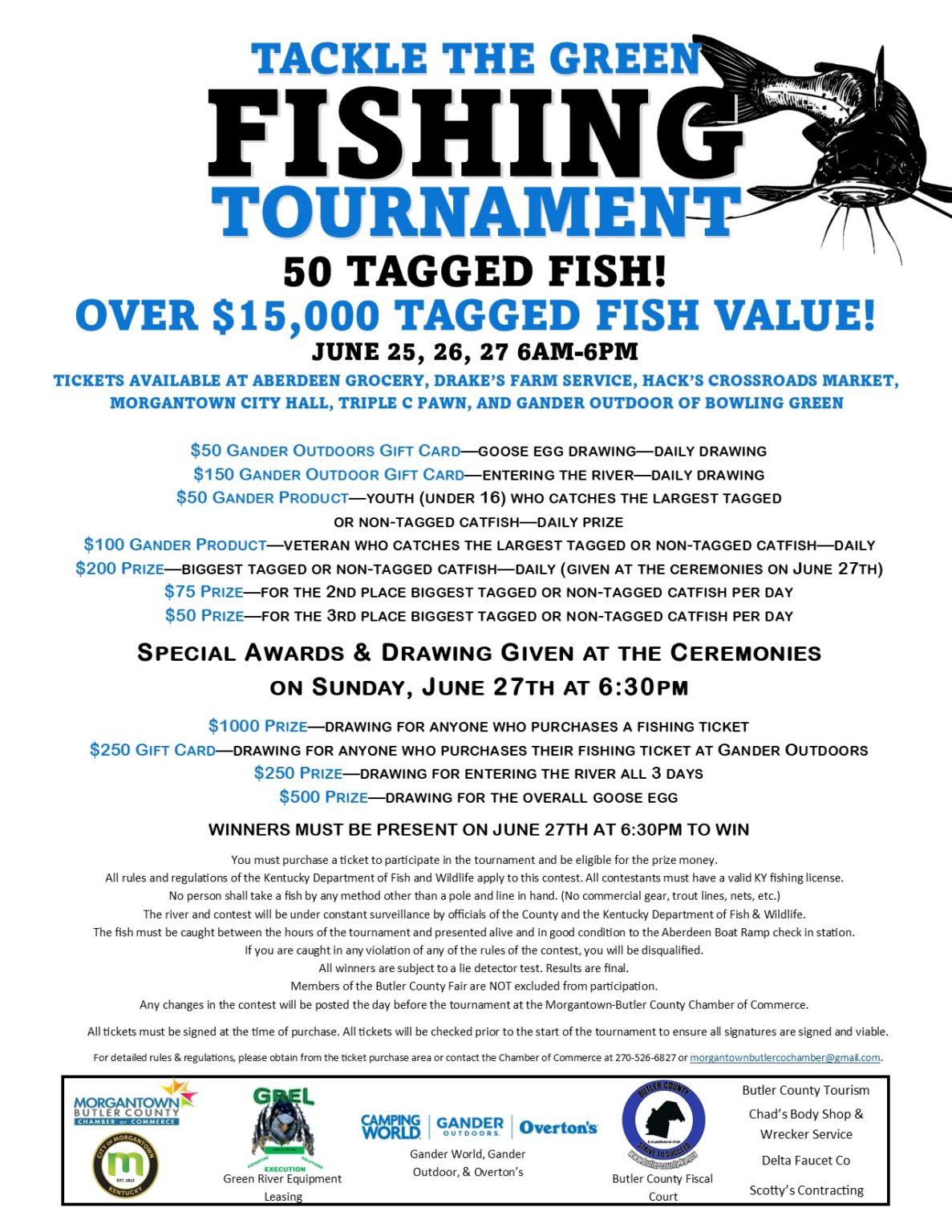 Tackle the Green Green River Catfish Tournament 2021